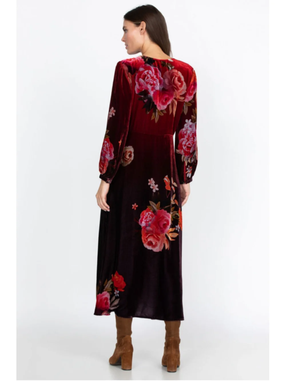 Johnny Was CORALIE VELVET EFFORTLESS MIDI DRESS Size M - Picture 6 of 6